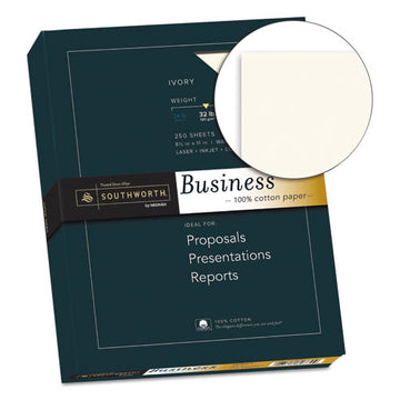 Southworth® 100% Cotton Business Paper, 32 Lb, 8.5 X 11, Ivory, 250-pack freeshipping - TVN Wholesale